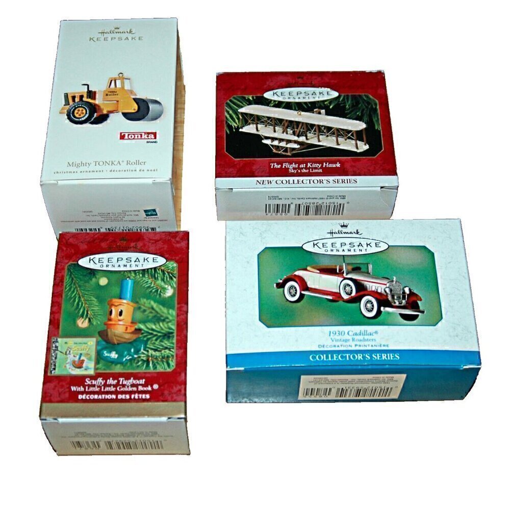 Hallmark Ornaments TONKA Cadillac Kitty Hawk Fly Scuffy Tugboat